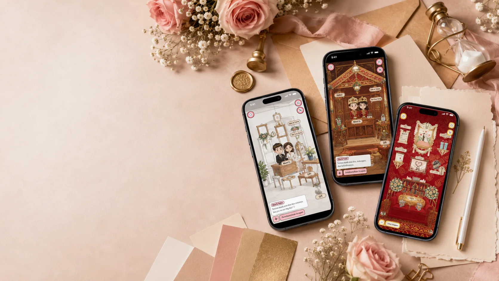 Membuat undangan digital sendiri dari ponsel dengan cepat dan mudah