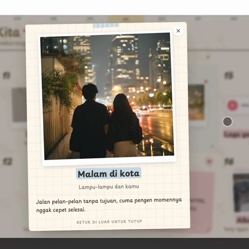 Ilustrasi hadiah valentine digital dengan piringan hitam berputar dan playlist kenangan