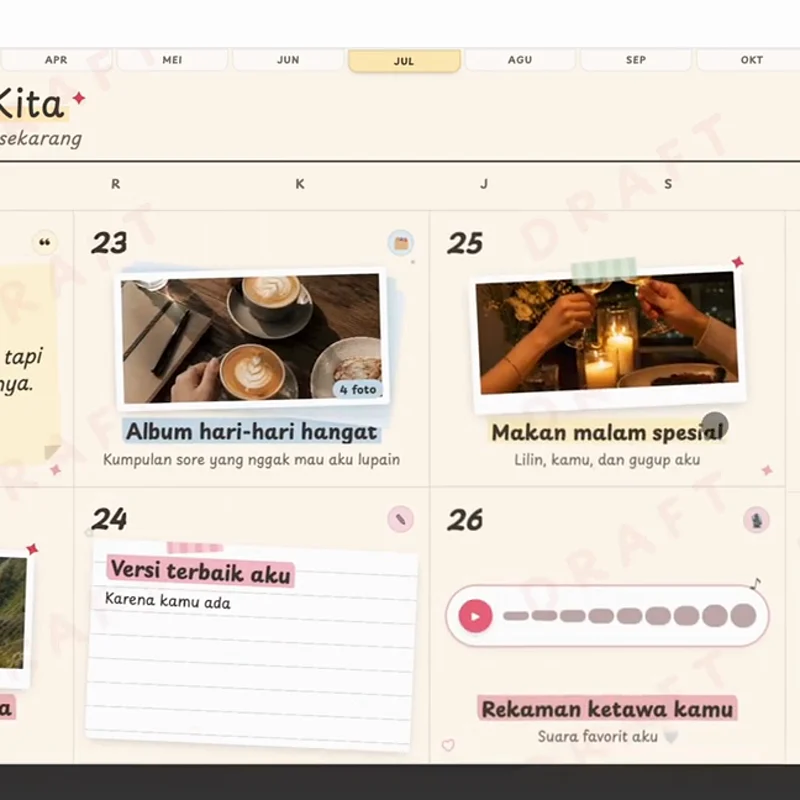 Ilustrasi kado wisuda digital gaya feed Reels berisi highlight momen kuliah
