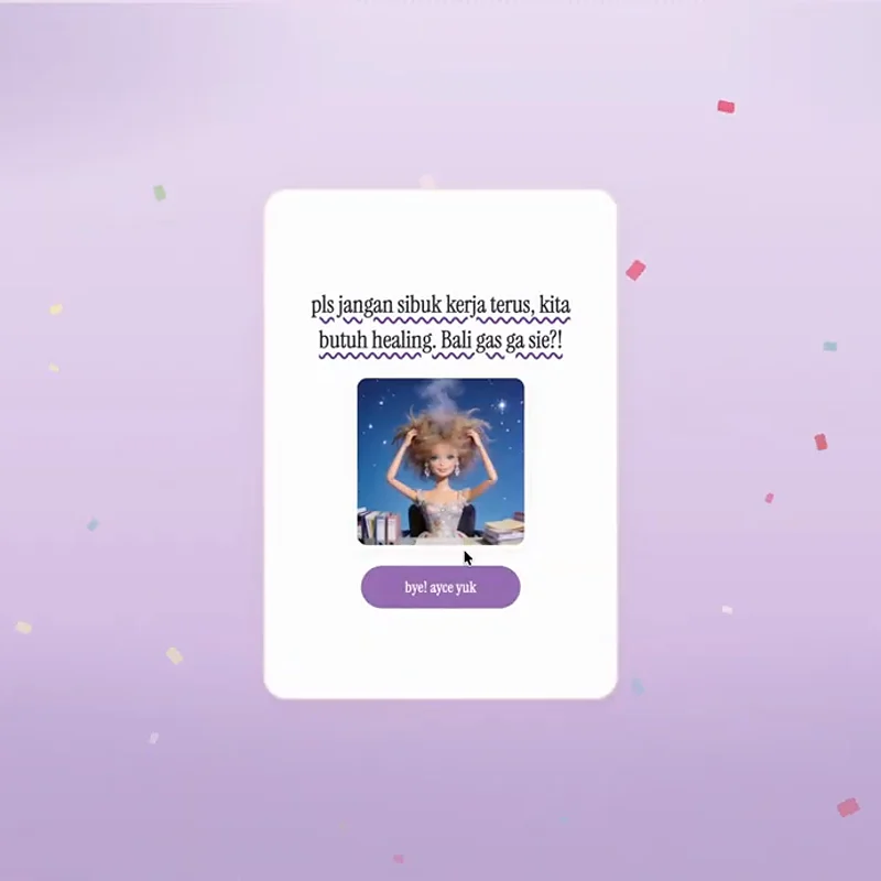 Isi surat cinta digital dengan foto polaroid kenangan pasangan di layar
